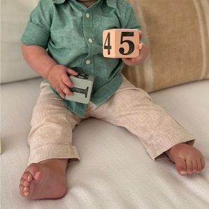 Janie and Jack Boy’s Linen Pants 6-12 months